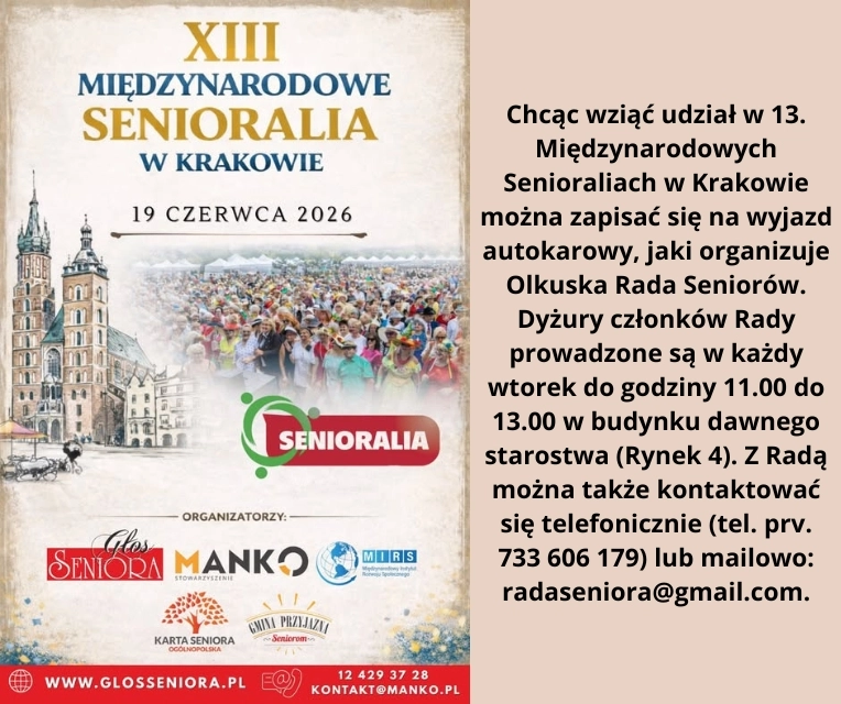 XIII Międzynarodowe Senioralia w Krakowie